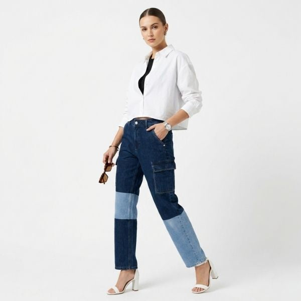 Block Patch Denim