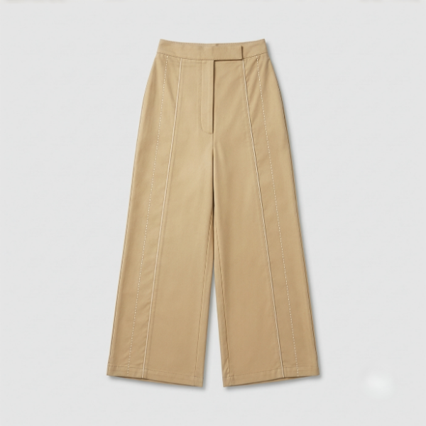 High-Waisted Wide-Leg Trousers