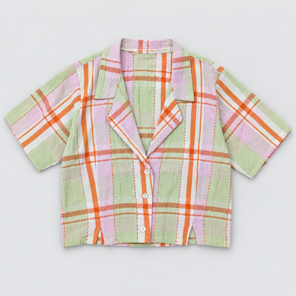 Cropped Camp Collar Shirt