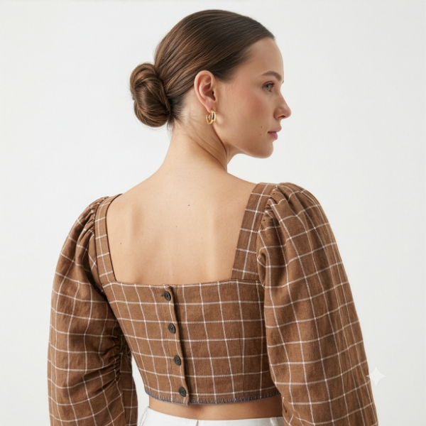 Puff Sleeve Crop Top