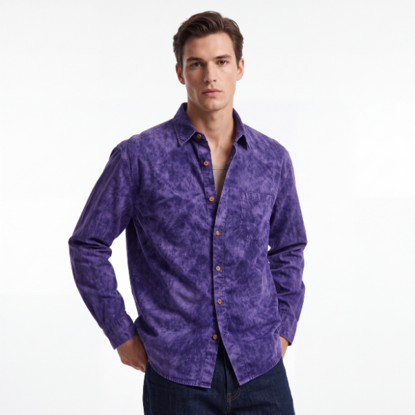 Acid Wash Button-Down