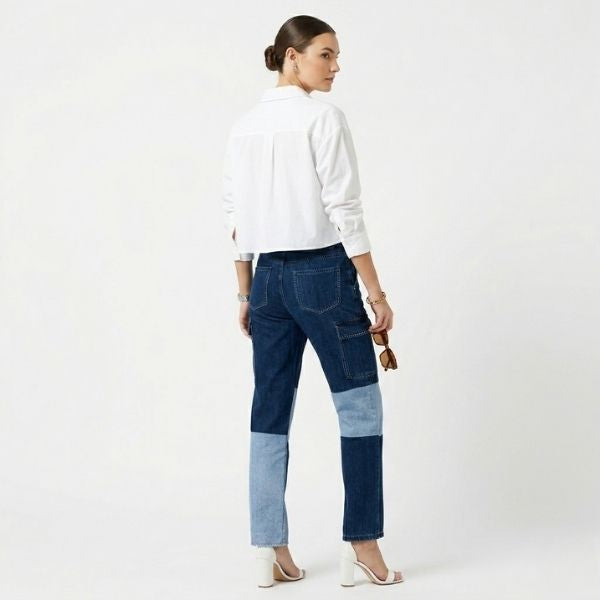 Block Patch Denim