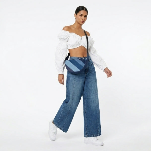 Denim Fanny Pack  Blue