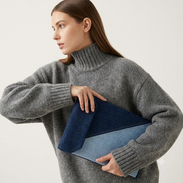 Denim Laptop Sleeve Blue