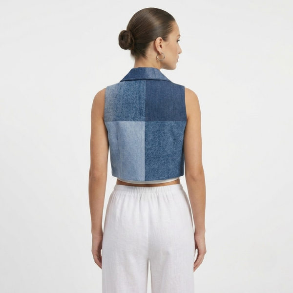 Structured Denim Vest