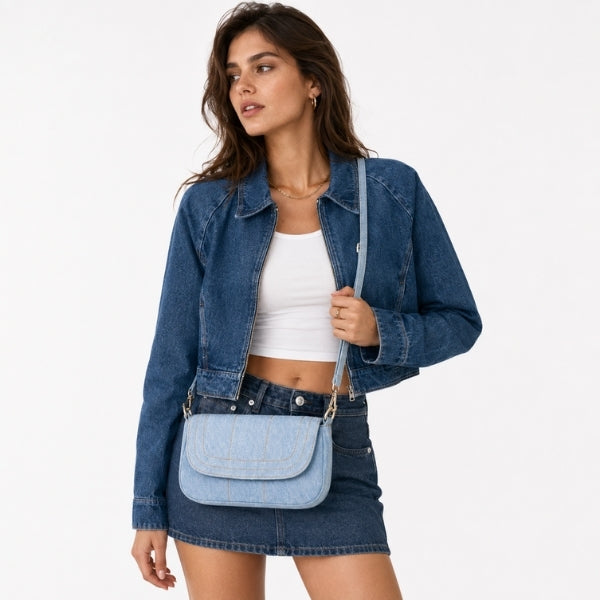 Denim Sling Bag Light Blue