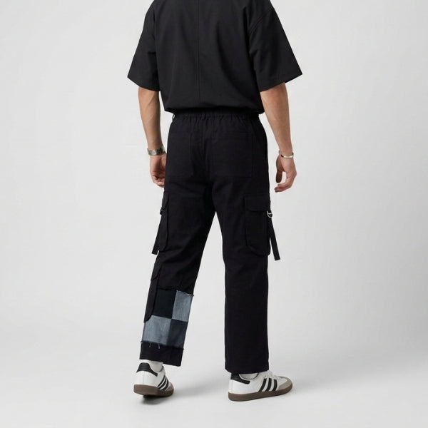 Patched Denim Cargos