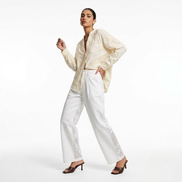 Trouser with Lace Detail