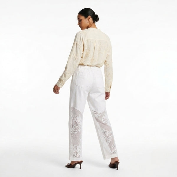 Trouser with Lace Detail