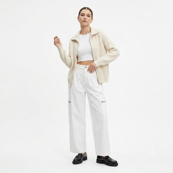 White Cargo Pants