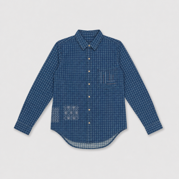 Embroidered Plaid Shirt