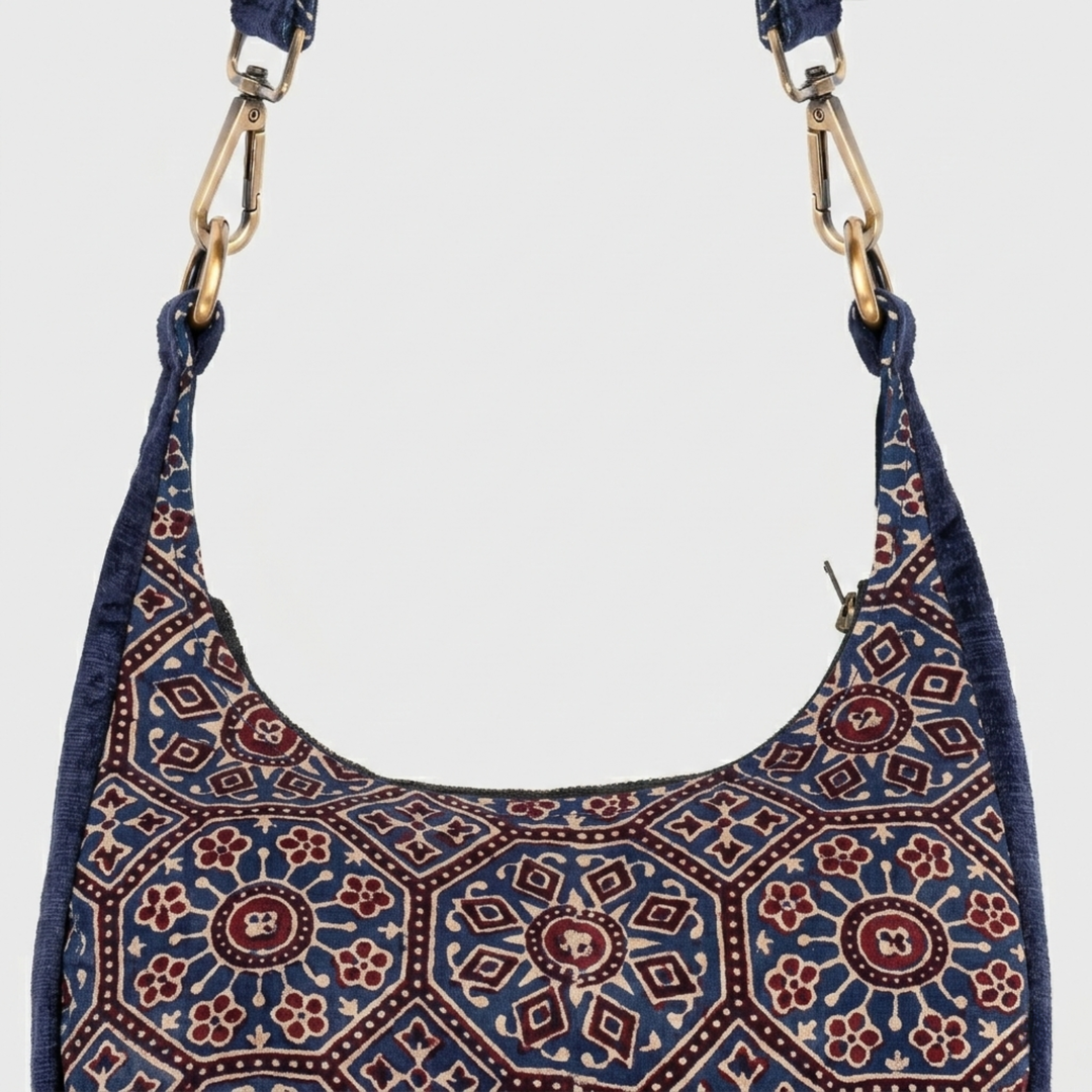 Ajrakh Shoulder Bag Blue
