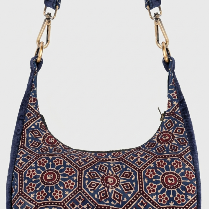 Ajrakh Shoulder Bag Blue