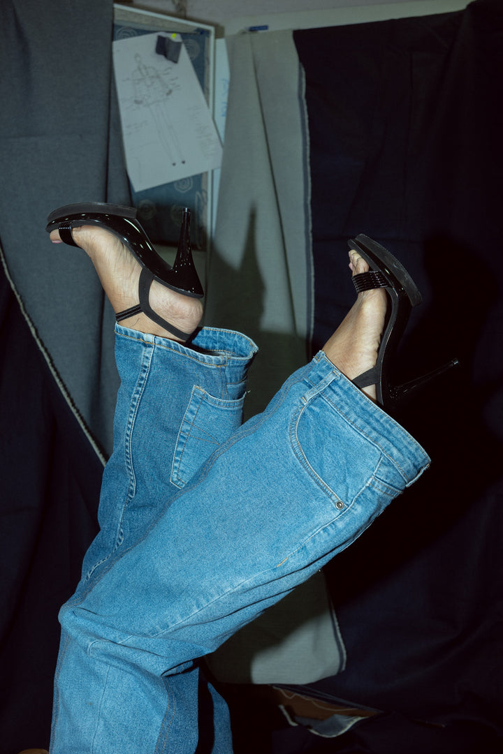 Upside Down Denim Pants