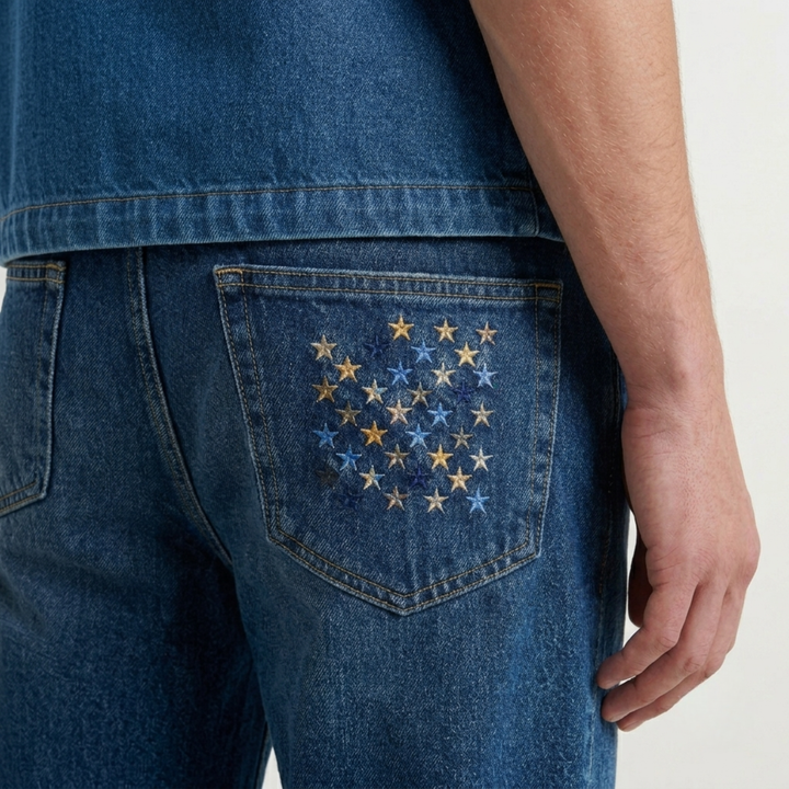 Denim with Embroidered Detail