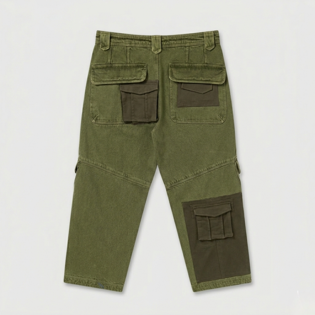 Olive Washed Cargo Pant