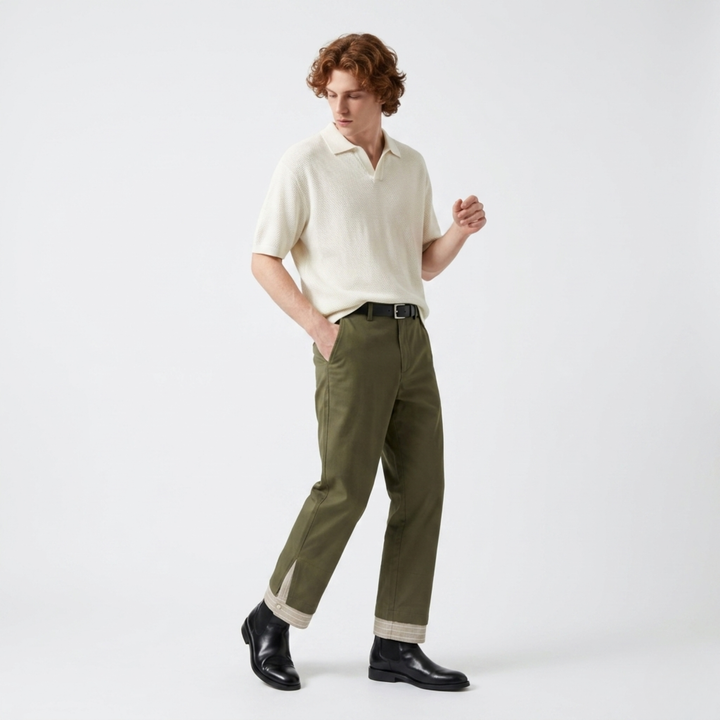 Olive Green Tailored Trouser