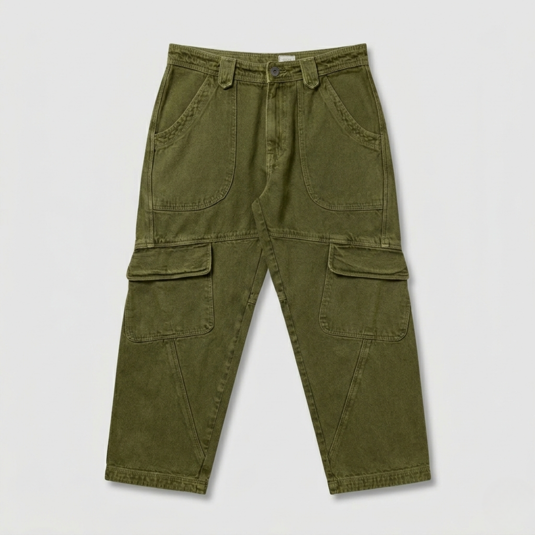 Olive Washed Cargo Pant