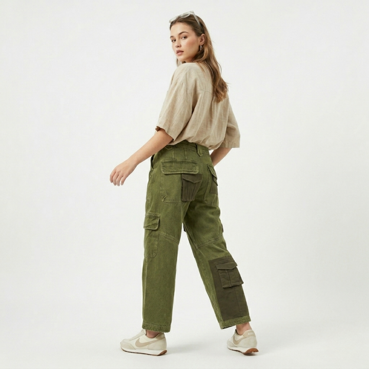Olive Washed Cargo Pant