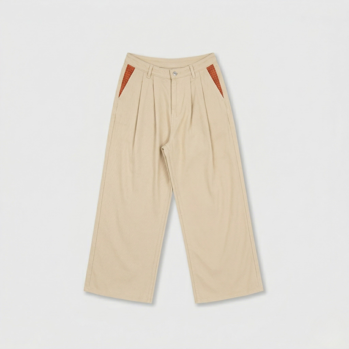 80's trouser with embroidered detail