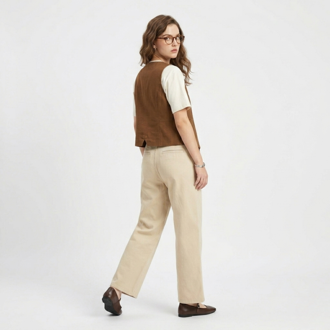 80's trouser with embroidered detail