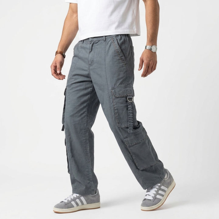 Slate Grey Cargo Trousers