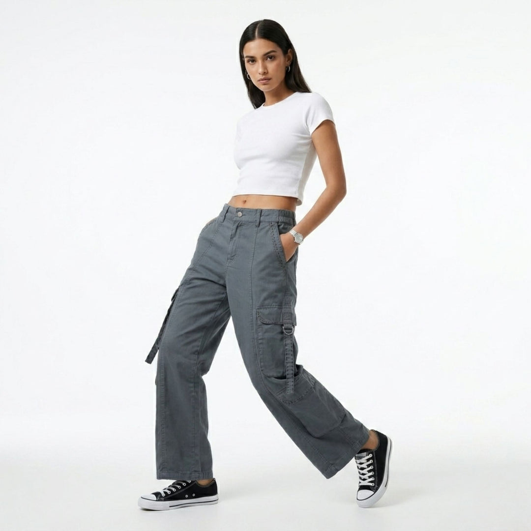 Slate Grey Cargo Trousers