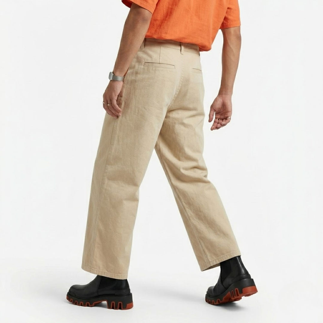 80's trouser with embroidered detail