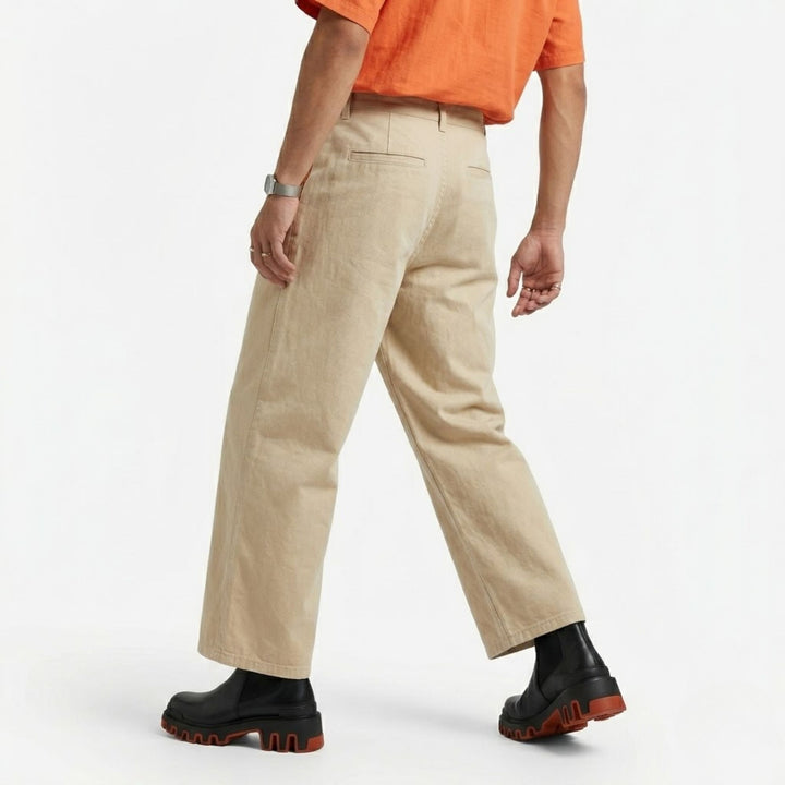 80's trouser with embroidered detail