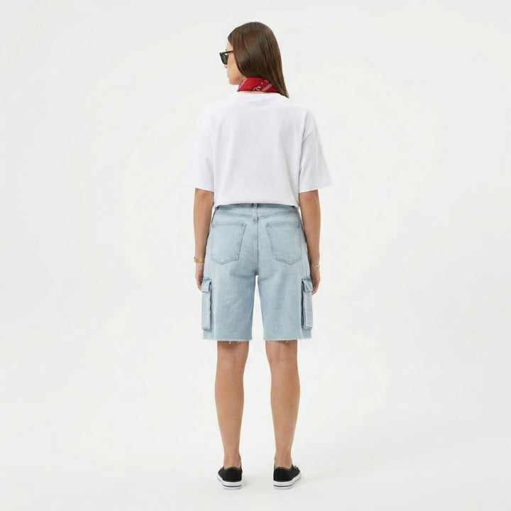 Bleached Blue Cargo Shorts