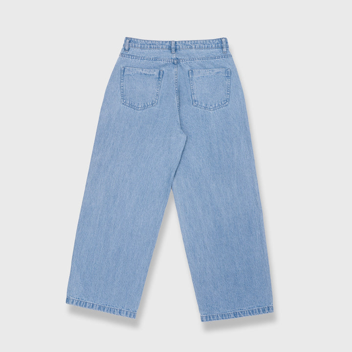 Heart Embroidered Baggy Jeans