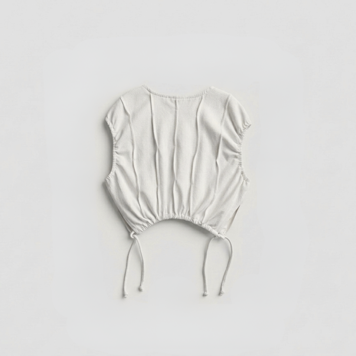 Textured Drawstring Top