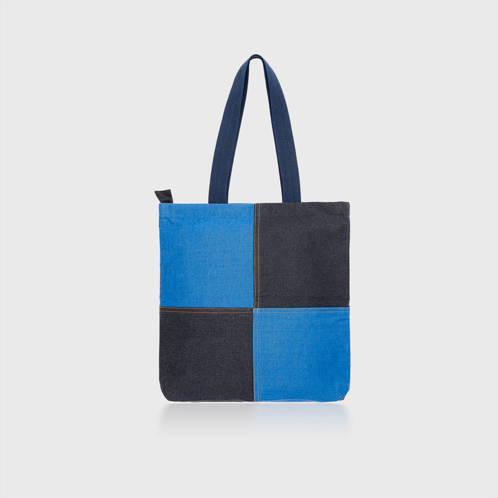 Denim Patchwork Tote - Small