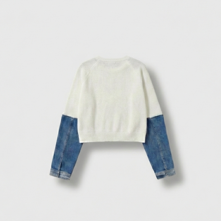 Sweatshirt with contrast sleeves