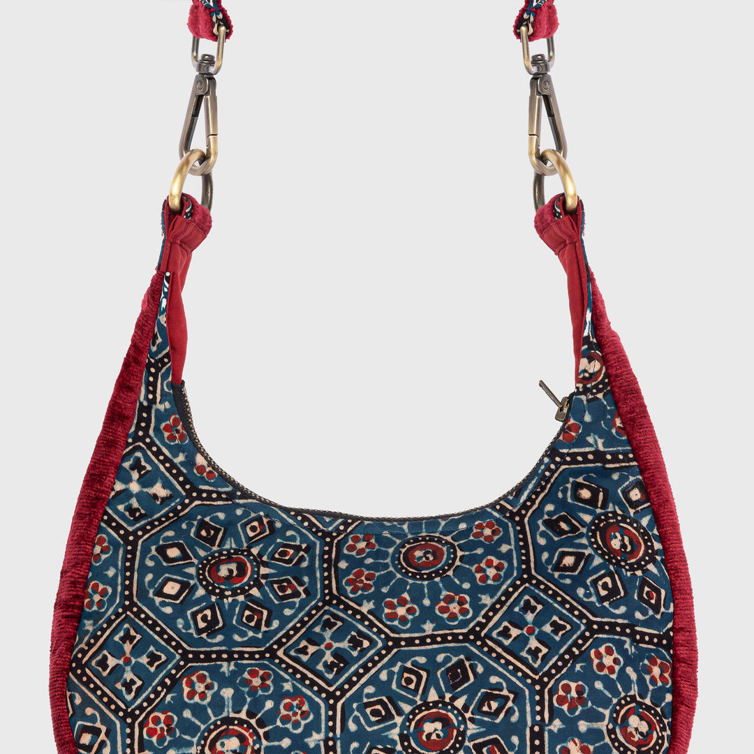 Ajrakh Shoulder Bag Blue