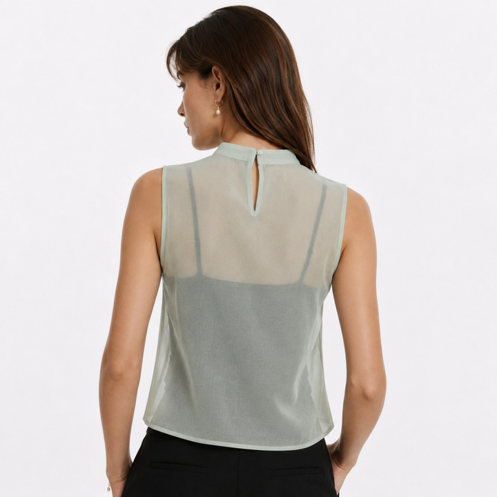 Sage Sheer Top