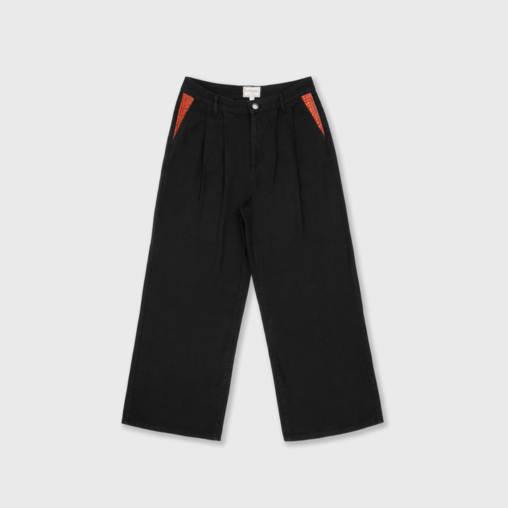 80's trouser with embroidered detail