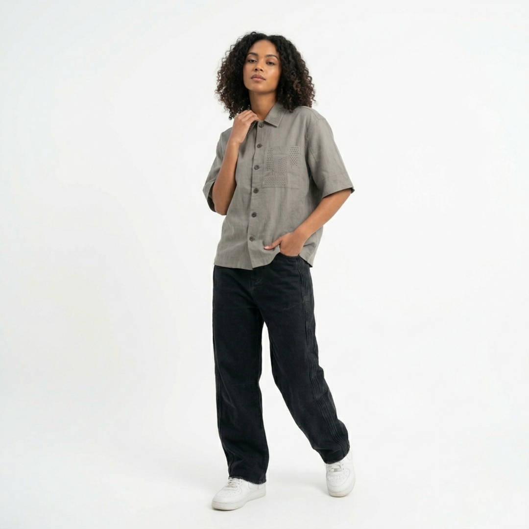 Boxy Fit Shirt Grey