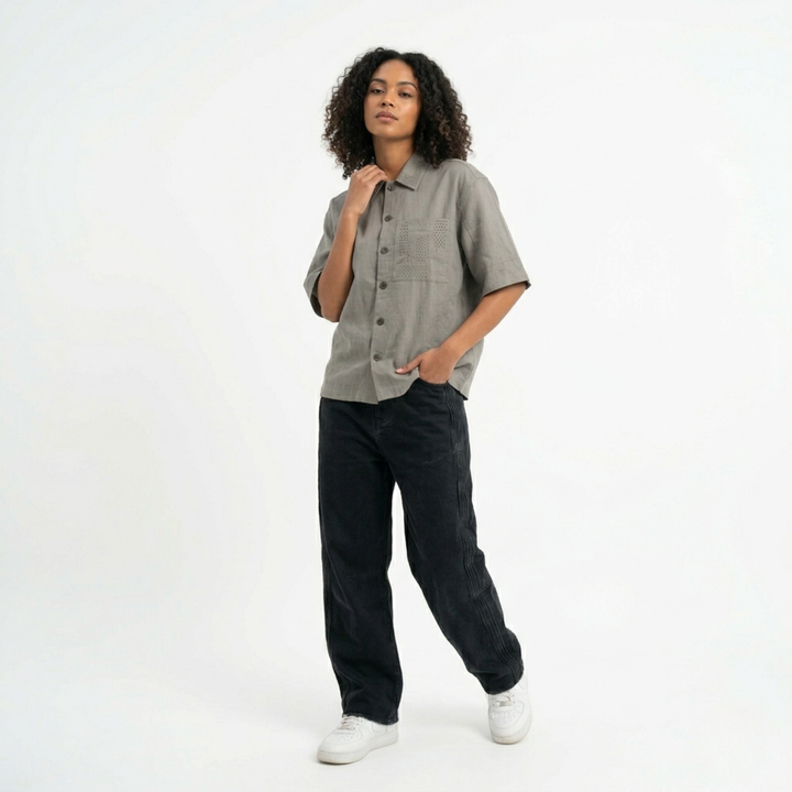 Boxy Fit Shirt Grey