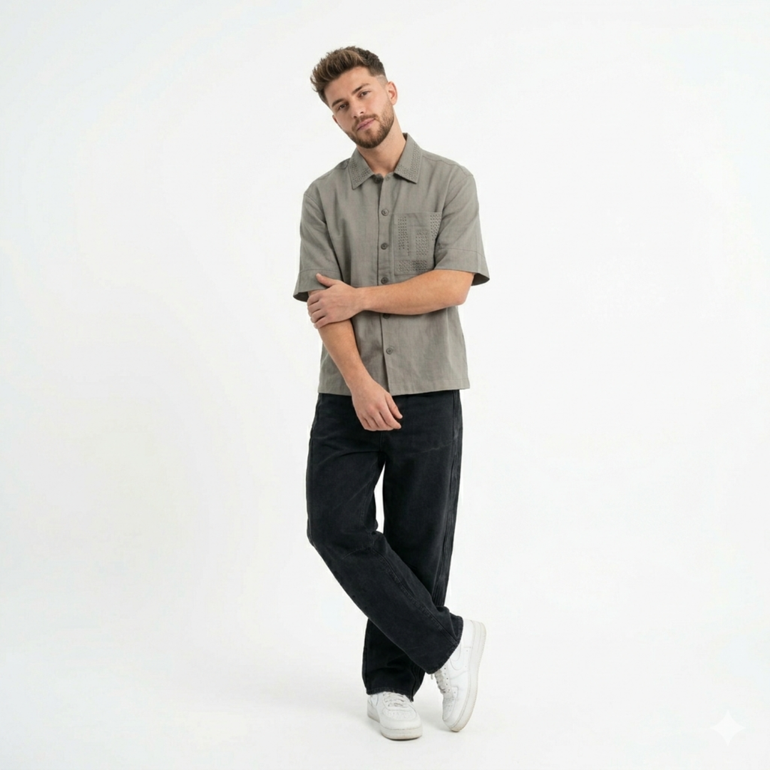 Boxy Fit Shirt Grey
