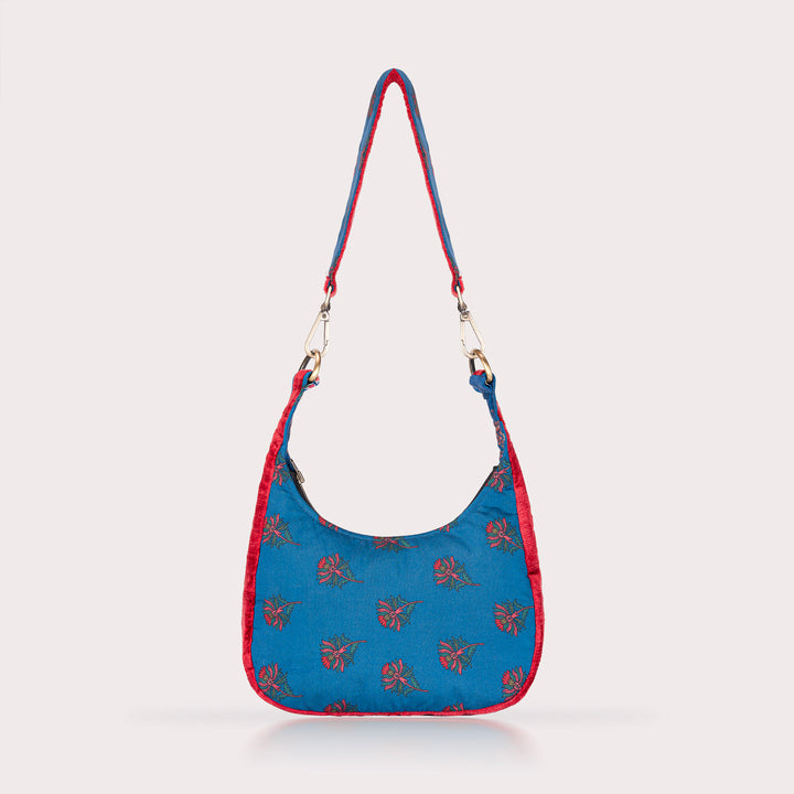 Blue and Red Floral Bag