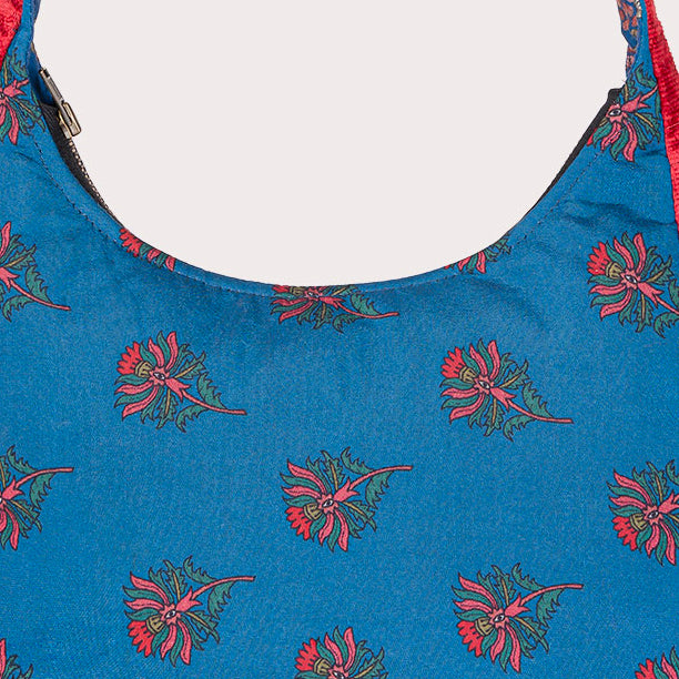 Blue and Red Floral Bag