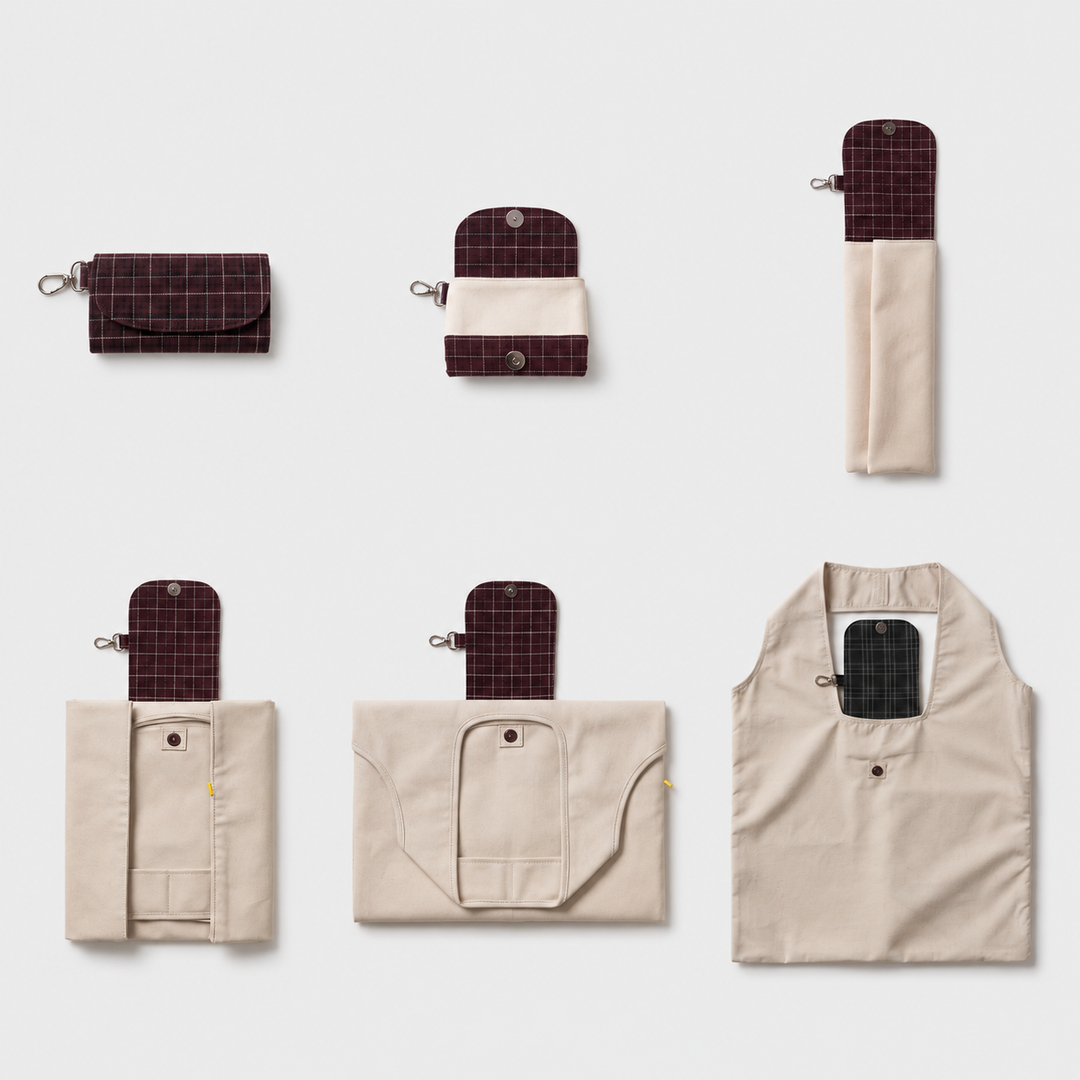 Roll Up Shopper Beige