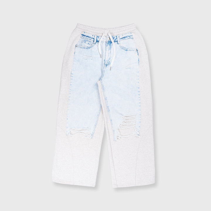 Jogger with Denim Detail