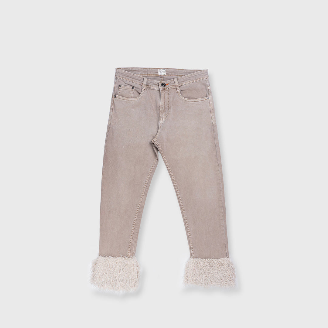 Denim with Fur Detail