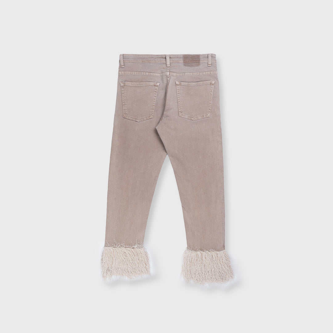 Denim with Fur Detail