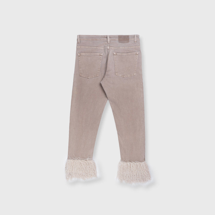 Denim with Fur Detail