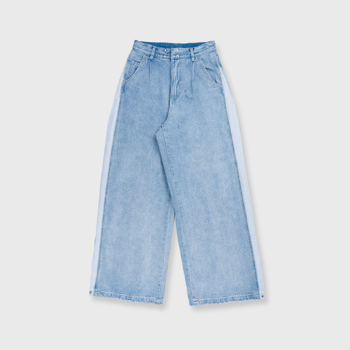 Dual-Tone Wide Denim