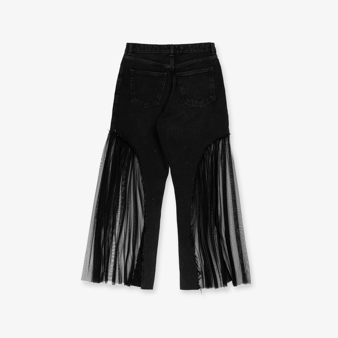 Denim with Net Detail