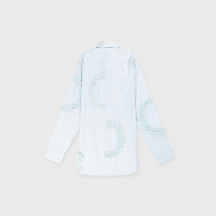 Frill Detail Long Shirt Mint